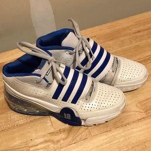 Blue white Dwight Howard “man child” Adidas shoes